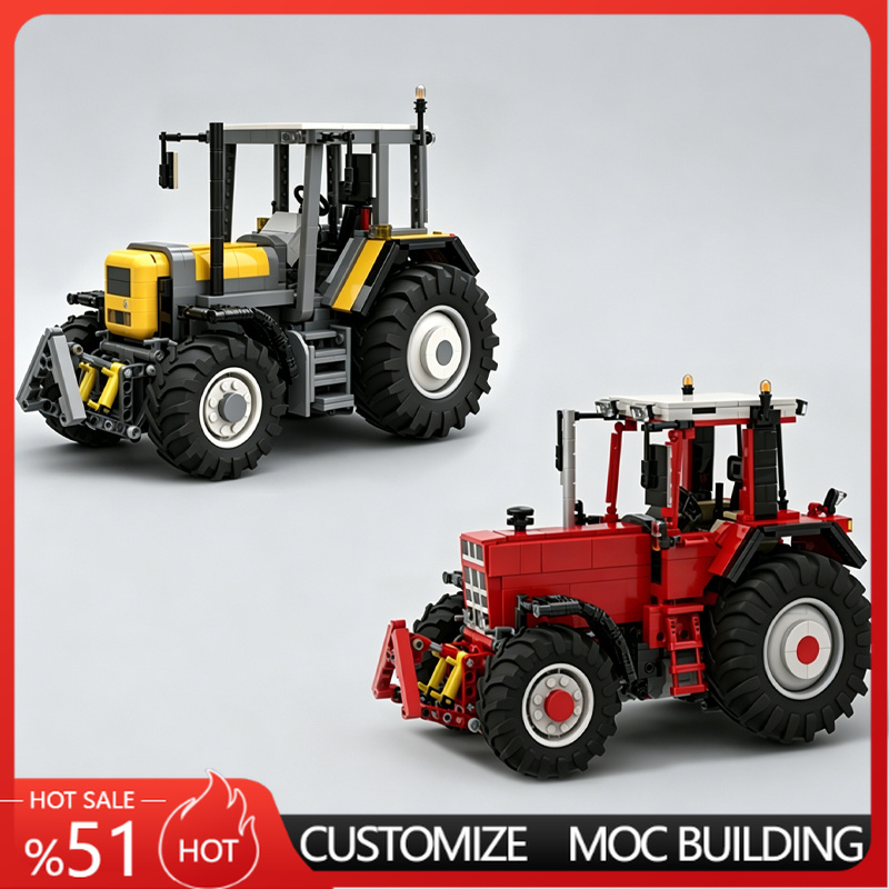 Agriculture Farming Education - Модель сельскохозяйственного трактора MOC, развивающая игрушка-конструктор,