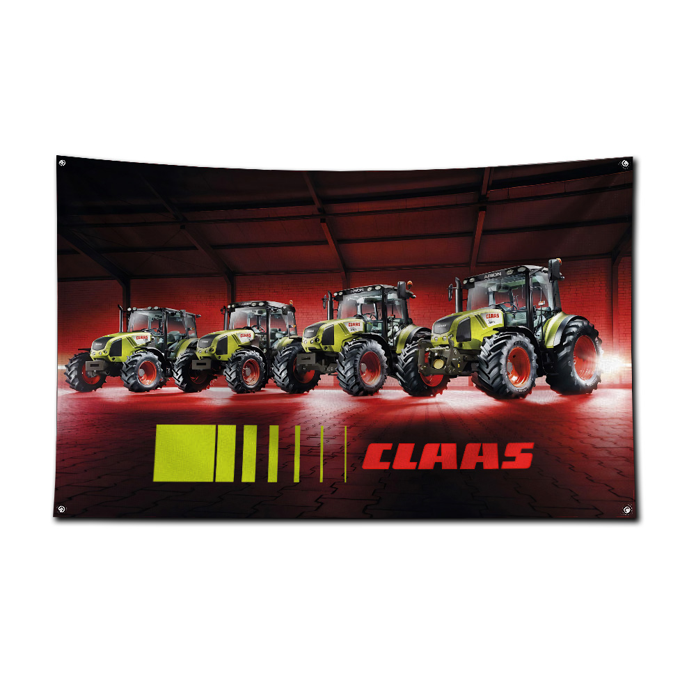 Agriculture Farming Logos - Флаг-баннер для трактора и комбайна, зеленый