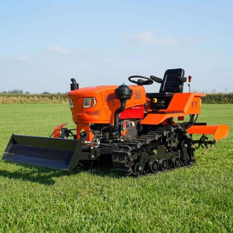 Farming Agriculture Equipment - Гусеничный полноприводный роторный культиватор 35 л.с.,